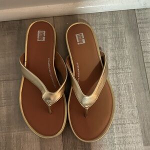 FitFlop Women's Metallic Gold Sandals